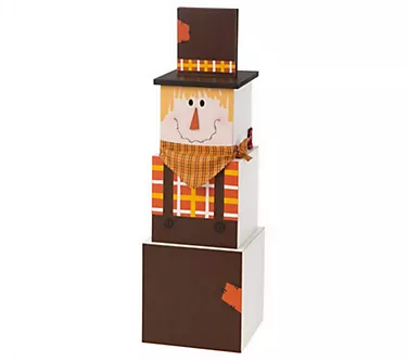 Glitzhome Reversable Snowman Scarecrow StackingPorch Buddy