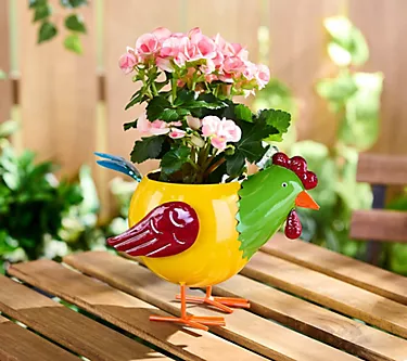 "As Is" Plow & Hearth Outdoor Metal Barnyard Farm Animal Planter