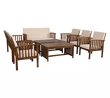 Linon Home Caneel 8-Piece Outdoor Chat Set