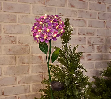 Ultimate Innovations Solar Hydrangea Garden Stake