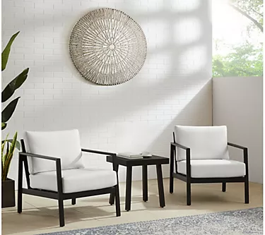 Linon Home Holland Aluminum 3-Peice Outdoor Set