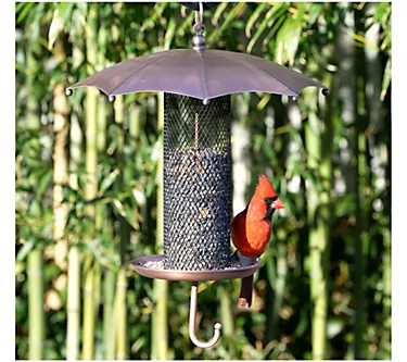 Rainy Day Umbrella Birdfeeder with Mesh by GoodDirections
