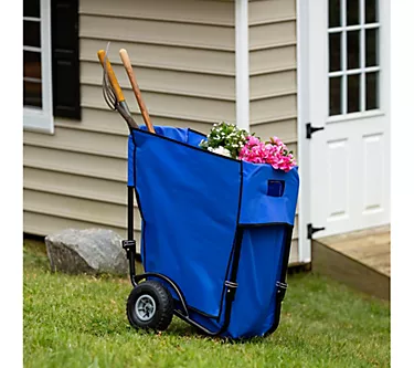 "As Is" Evergreen Foldable Garden Wheelbarrow