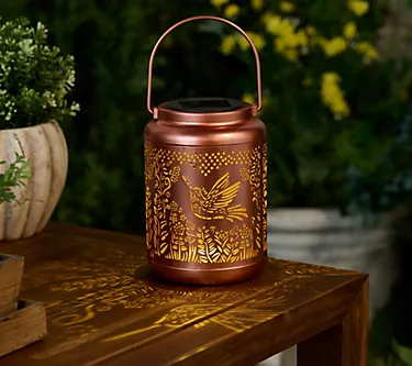 Ultimate Innovations Decorative Hummingbird Solar Lantern
