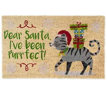 DII Dear Santa Purrfect Natural Coir Doormat w/Non-Slip Back 1 383753-dii-dear-santa-purrfect-natural-coir-doormat-w-non-slip-back-1.webp