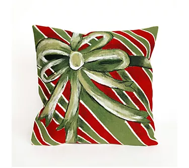 Liora Manne Visions III Gift Box Pillow Green 20" Square