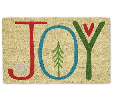 DII JOY Natural Coir Doormat w/ Non-Slip Back