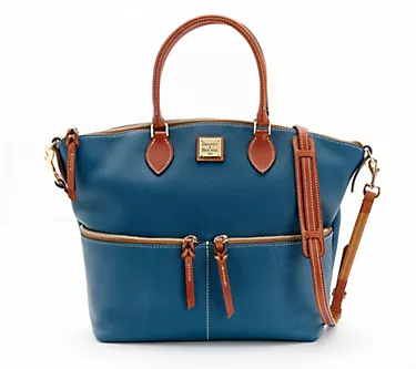Dooney & Bourke Pebble Leather Large Pocket Satchel