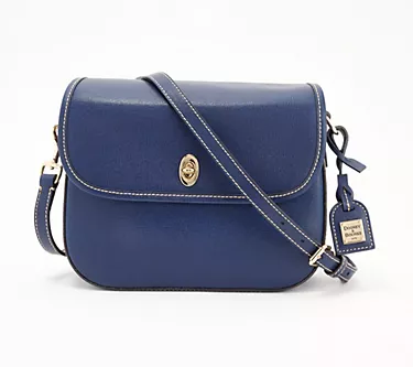 Dooney & Bourke Saffiano Leather Flap Saddle Crossbody