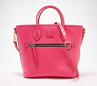 Dooney & Bourke Florentine Leather Zip Top Handle Tote
