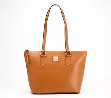 Dooney & Bourke Saffiano Leather Small Wren Zip Tote
