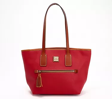 Dooney & Bourke Pebble Leather Zip-Top Small Tote