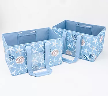 Lug Carryall Set of 2 Quilted Storage Totes - Gallop 2