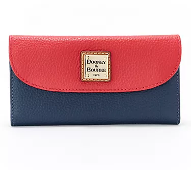 Dooney & Bourke Colorblock Pebble Leather Continental Clutch
