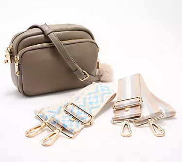 Pom Pom London Original Leather Crossbody w/ Multi Straps