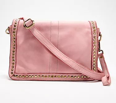 Bolsa Nova Leather Marisa Flap Crossbody Bag