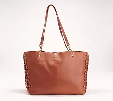 American Leather Co. Lenox Glove Triple Entry Leather Tote