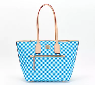 Dooney & Bourke Coated Cotton Gingham Large Tote