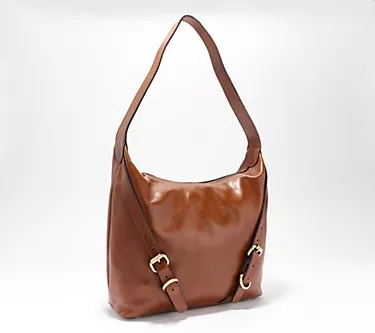 Patricia Nash Zip Top Elia Leather Hobo Bag