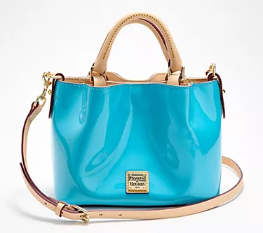 Dooney & Bourke Patent Leather Mini Barlow w/ Crossbody Strap