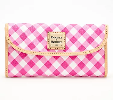 Dooney & Bourke Coated Cotton Gingham Continental Clutch