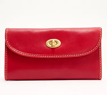Dooney & Bourke Florentine Leather Continental Turnlock Wallet