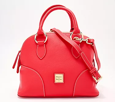 "As Is" Dooney & Bourke Lucca Pebble Leather Satchel with Crossbody Strap