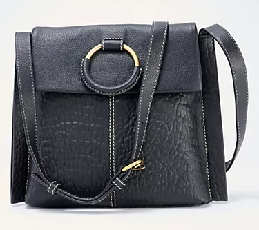 Vince Camuto Bubble Leather Livee Large Crossbody