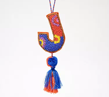 America & Beyond Embellished Initial Tassel