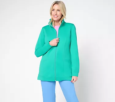 Denim & Co. Regular EasyWear French Terry Tunic Jacket