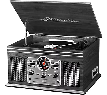 Victrola Quincy Wooden 6-in-1 Bluetooth RecordPlayer