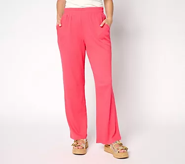 Belle by Kim Gravel Petite Packabelle Getaway Solid Beach Pant