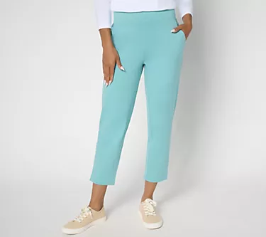 Denim & Co. Regular EasyWear French Terry Crop Pant