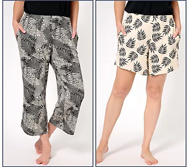 AnyBody Regular Lush Jersey Set of 2 Pajama Bottoms