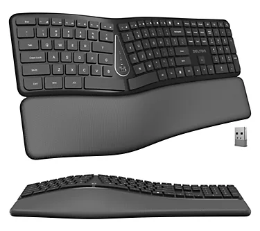 Delton KB250 Wireless Ergonomic Full Sized Keyboard