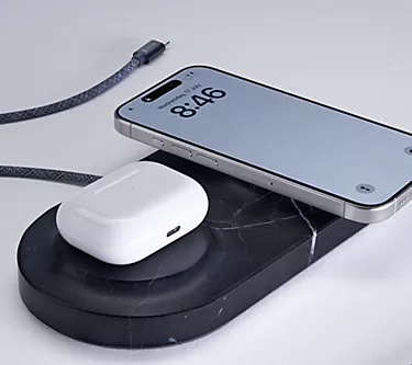 Einova Classic Stone Dual Wireless Charger with USB-C Cable