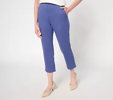 BEAUTIFUL by Lawrence Zarian Regular Pull-On Silky Ponte Cropped Pant