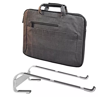 Digital Basics 2-in-1 Business Carrier w/ Laptop Stand for 17" Laptop
