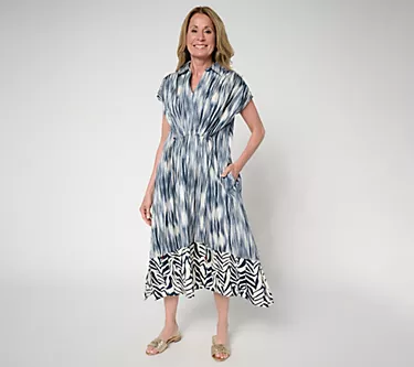 Carla Rockmore Collection Regular Cinched Waist Shirtdress