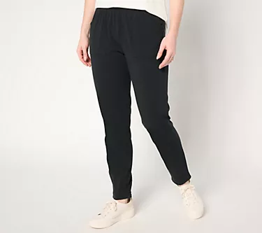 AnyBody Regular Cozy Knit Ankle Pants with Darted Hem