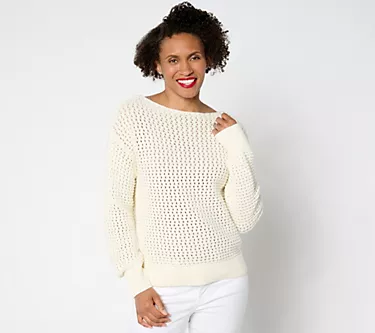 Me by Jennie Garth Chunky Beach Sweater