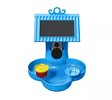 Hello Birdie Smart Bird Feeder with Solar Roof and Bird Bath