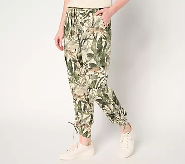 Martha Stewart Signature Regular Pull-On Tapered Cargo Ankle Pants