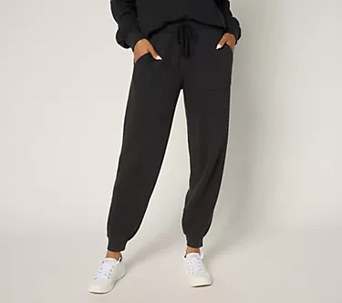 AnyBody Tall Washed Waffle Knit Joggers