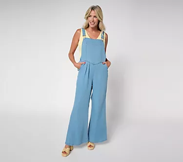 Me by Jennie Garth Regular Lyocell Rinks Overall Indigo