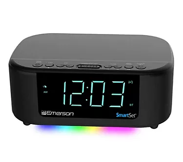 Emerson Smartset Dual Alarm AM/FM Bluetooth Clock Radio