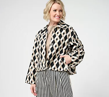 Carla Rockmore Collection 100% Cotton Canvas Swing Jacket
