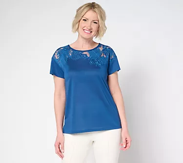 BEAUTIFUL by Lawrence Zarian The Denise Burnout Knit T-Shirt