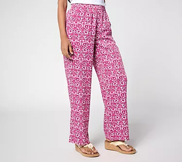 Belle by Kim Gravel Petite Santorini Smocked Waist Pant