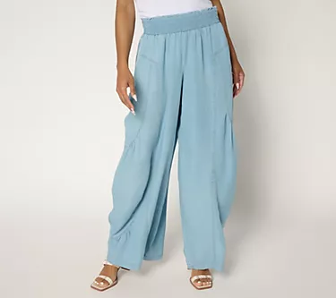 Peace Love World Boheme Regular Drapey Lyocell Wide Leg Jeans
